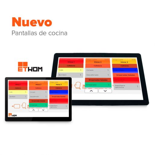 Pantalla de cocina ETKOM para ETPOS